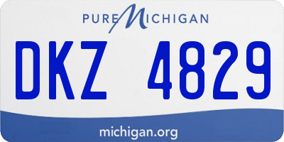 MI license plate DKZ4829