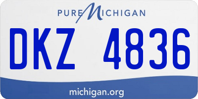 MI license plate DKZ4836