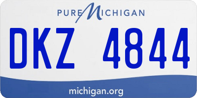 MI license plate DKZ4844