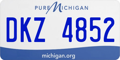 MI license plate DKZ4852