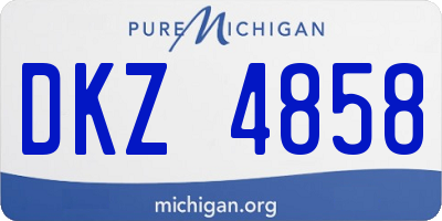 MI license plate DKZ4858