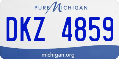 MI license plate DKZ4859