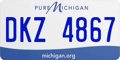 MI license plate DKZ4867