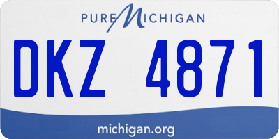 MI license plate DKZ4871