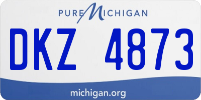 MI license plate DKZ4873