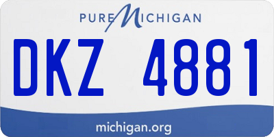 MI license plate DKZ4881