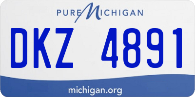 MI license plate DKZ4891