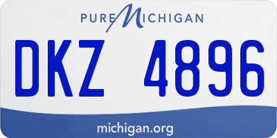 MI license plate DKZ4896
