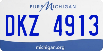 MI license plate DKZ4913