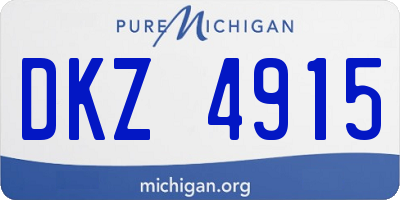 MI license plate DKZ4915