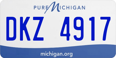 MI license plate DKZ4917