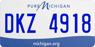 MI license plate DKZ4918