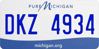 MI license plate DKZ4934
