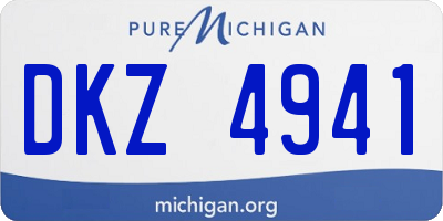 MI license plate DKZ4941