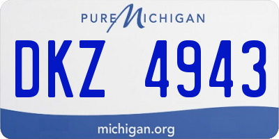 MI license plate DKZ4943