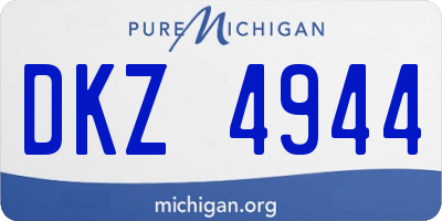 MI license plate DKZ4944