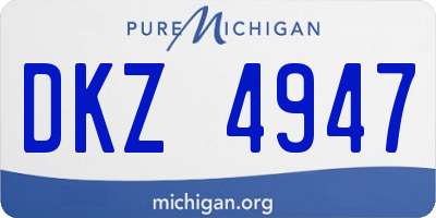 MI license plate DKZ4947