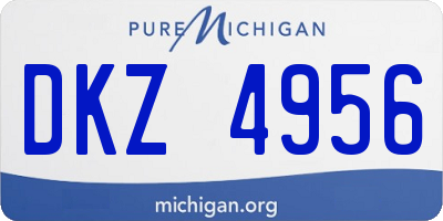 MI license plate DKZ4956