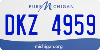 MI license plate DKZ4959
