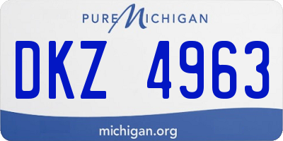 MI license plate DKZ4963