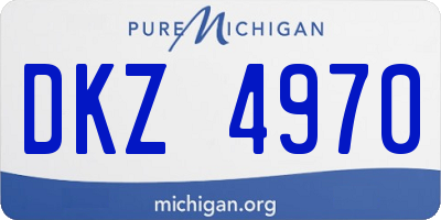 MI license plate DKZ4970