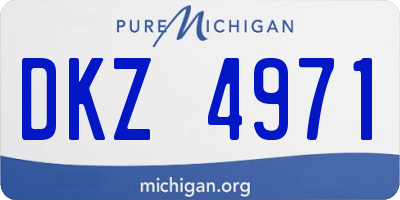 MI license plate DKZ4971