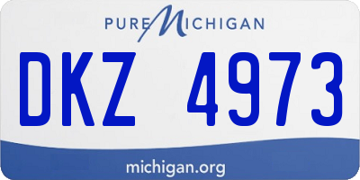 MI license plate DKZ4973