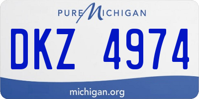 MI license plate DKZ4974