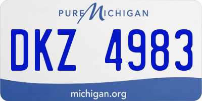 MI license plate DKZ4983