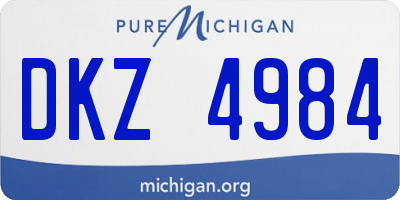 MI license plate DKZ4984