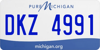 MI license plate DKZ4991