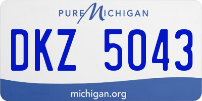 MI license plate DKZ5043