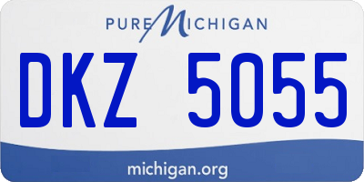 MI license plate DKZ5055