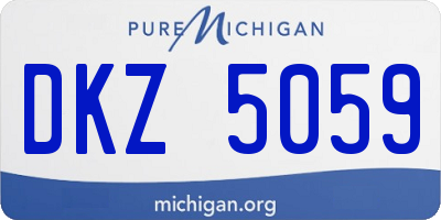 MI license plate DKZ5059