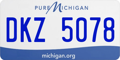 MI license plate DKZ5078