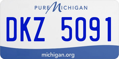 MI license plate DKZ5091