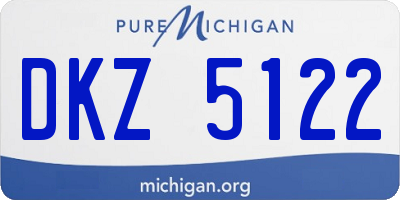 MI license plate DKZ5122