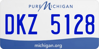 MI license plate DKZ5128