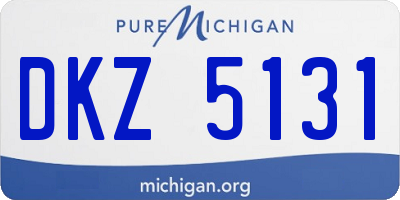 MI license plate DKZ5131