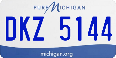 MI license plate DKZ5144