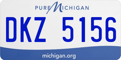 MI license plate DKZ5156