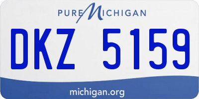 MI license plate DKZ5159
