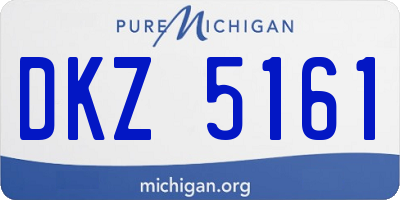 MI license plate DKZ5161
