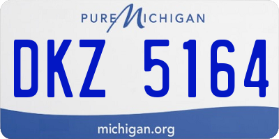 MI license plate DKZ5164