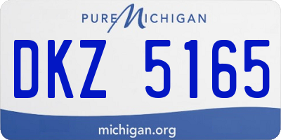 MI license plate DKZ5165