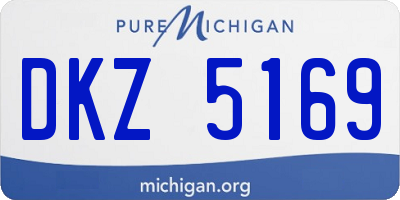 MI license plate DKZ5169