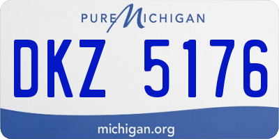 MI license plate DKZ5176
