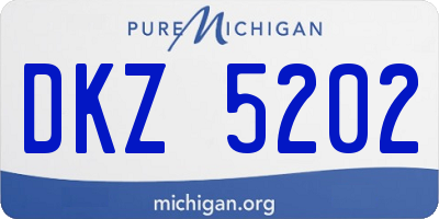MI license plate DKZ5202