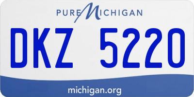 MI license plate DKZ5220