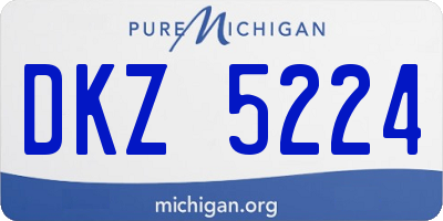 MI license plate DKZ5224